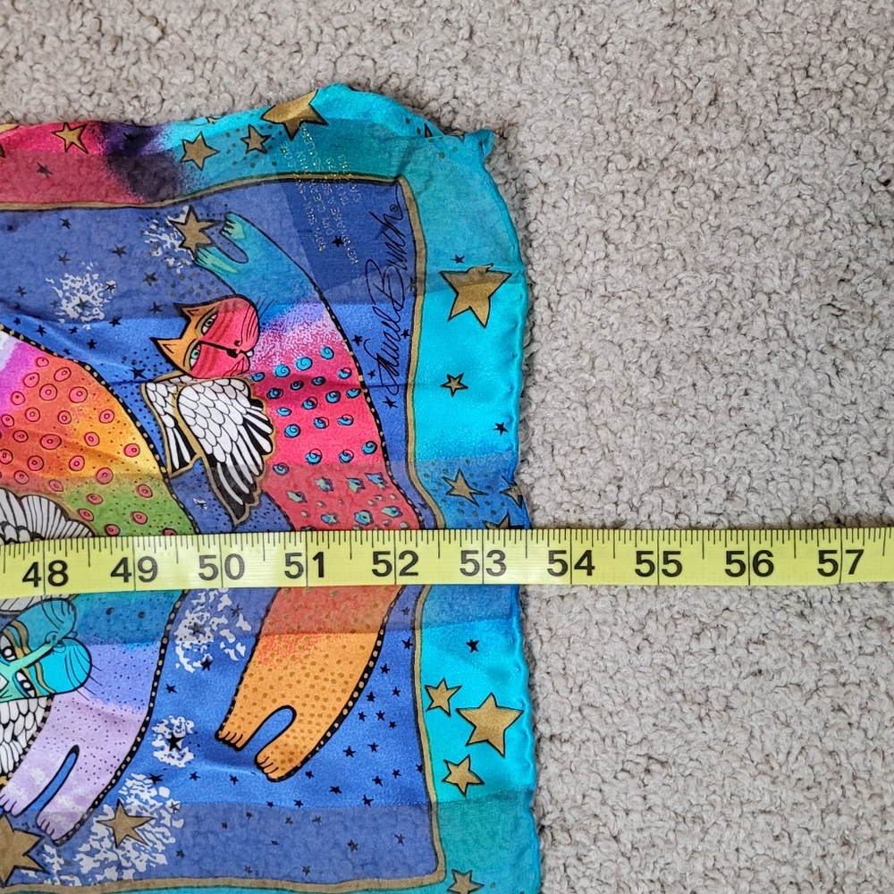 Womens Silk Laurel Burch Scarf for The Honey Collection 10x53.5 - Picture 5 of 7